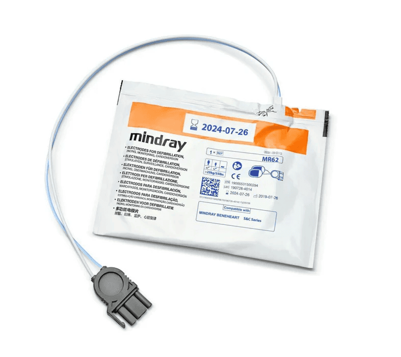 Mindray MR62 adult paediatric AED electrode pads – Lawmann Medical Supplies Sarawak