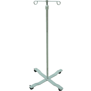 KODEA IV Drip Stand KDA 514 2-hook steel base front view - Lawmann Medical Supplies Sarawak