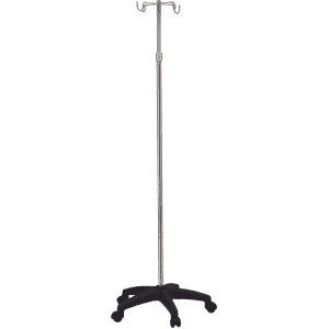 KODEA IV Drip Stand KDA 515 4-hook ABS base front view - Lawmann Medical Supplies Sarawak