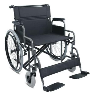 KODEA KDA209AE-61 heavy duty wheelchair 61cm seat width front view – Lawmann Medical Supplies Sarawak