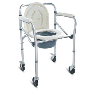 KODEA KDA696L lightweight commode wheelchair front view – Lawmann Medical Supplies Sarawak