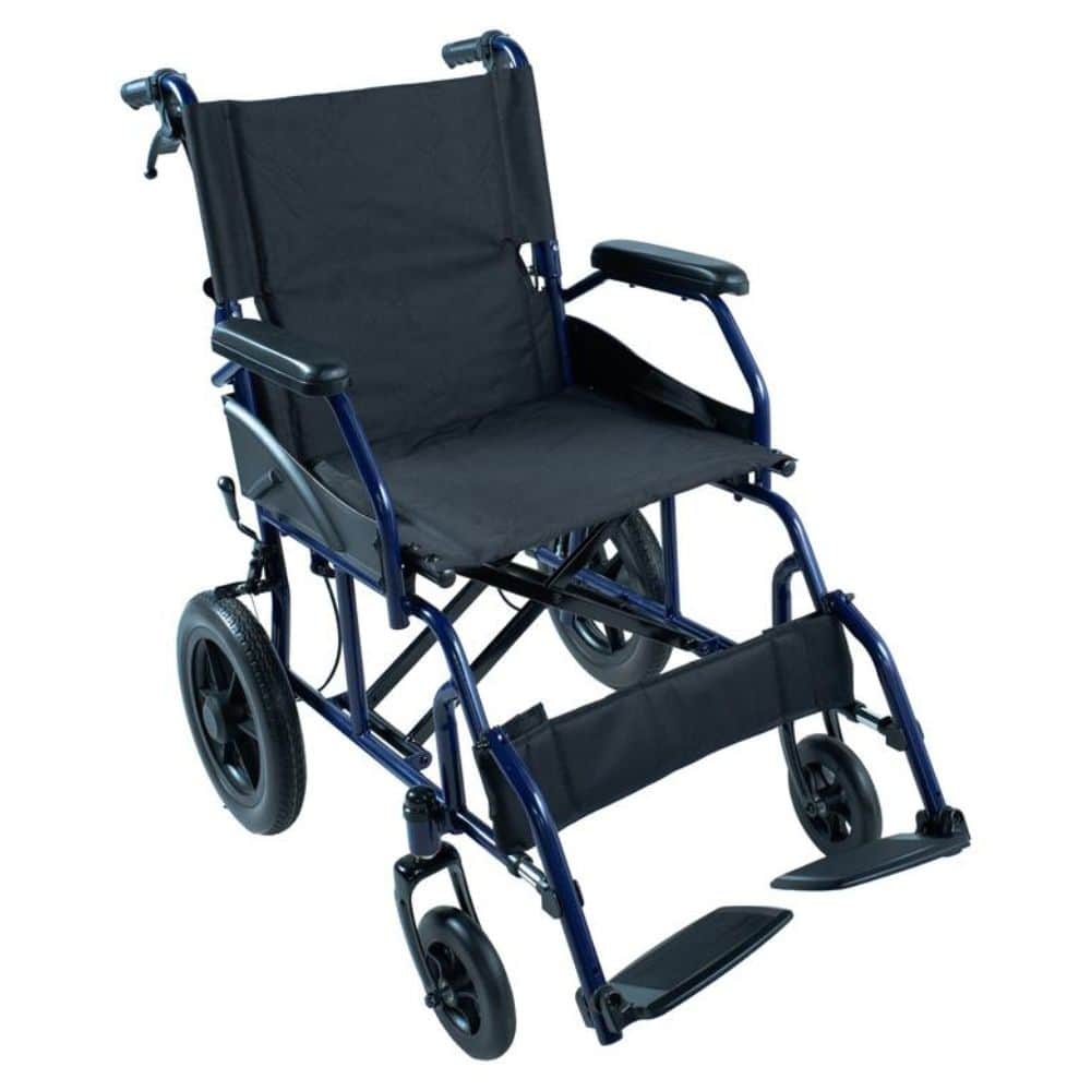 KODEA KDA863ABJ lightweight attendant-propelled wheelchair front view – Lawmann Medical Supplies Sarawak