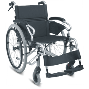 KODEA KDA908LAJPF21 lightweight wheelchair detachable footrest front view – Lawmann Medical Supplies Sarawak