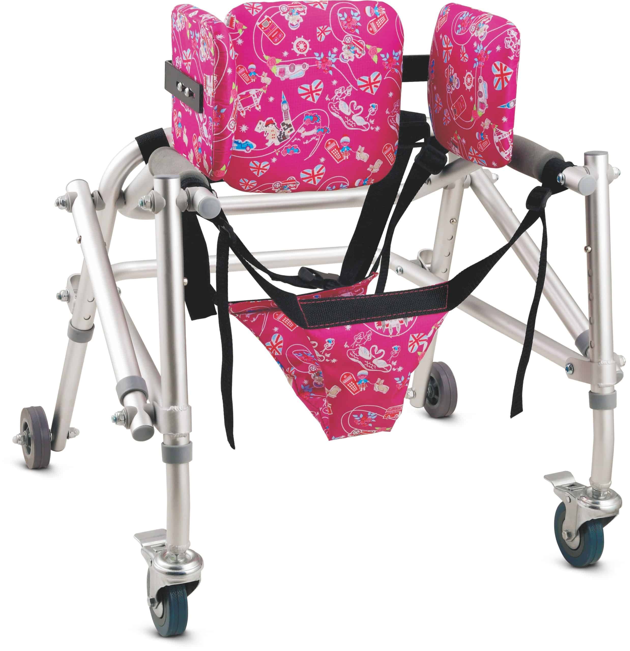 KODEA KDA9122L-A seated pediatric reverse walker front view – Lawmann Medical Supplies Sarawak