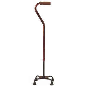 KODEA KDA947 narrow-base quad cane front view – Lawmann Medical Supplies Sarawak
