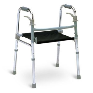 KODEA KDA961L Walker with canvas seat front view – Lawmann Medical Supplies Sarawak