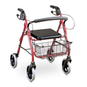 KODEA KDA965LH-B Rollator with footplate front view – Lawmann Medical Supplies Sarawak