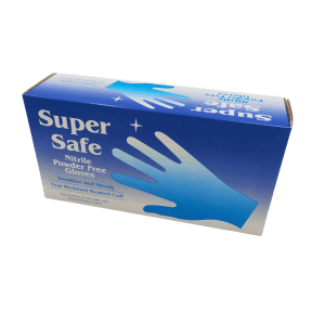 SuperSafe Nitrile Gloves box - Lawmann Medical Supplies Sarawak